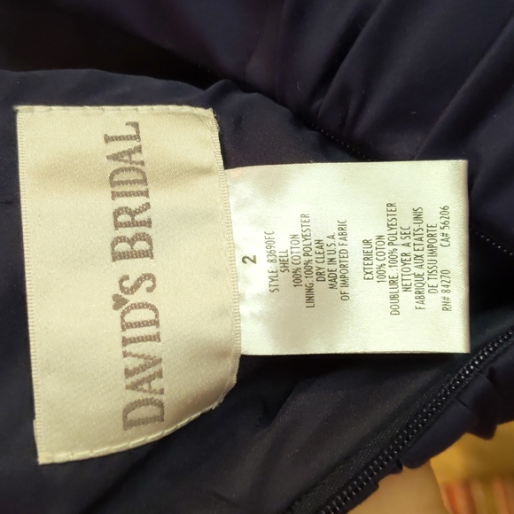 Blue David's Bridal dress size 2 - Picture 6 of 8